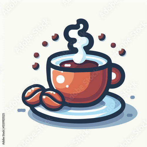 coffee, drink, cup, caffeine, beverage, espresso, cafe, black, design, cappuccino, hot, background, morning, brown, mug, breakfast, vector, white, aroma, food, isolated, natural, mocha, arabica, set, 