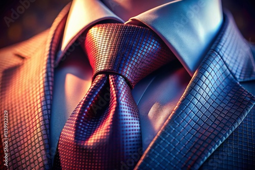 3D Realistic Necktie & Neckcloth Symbols: Elegant Portrait Photography photo