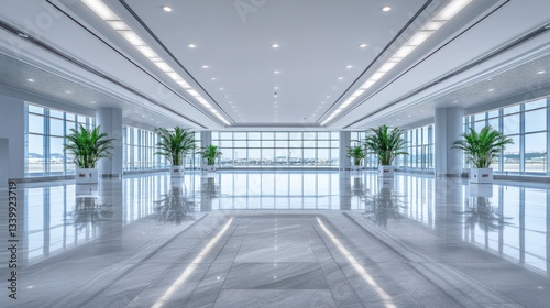 Modern Spacious Airport Lobby Interior Design