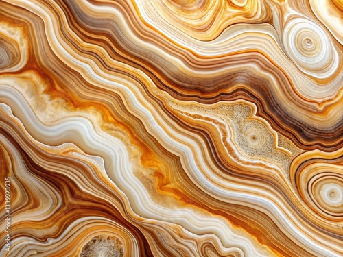 Abstract Beige & White Marble Swirls: Elegant Agate Texture Background