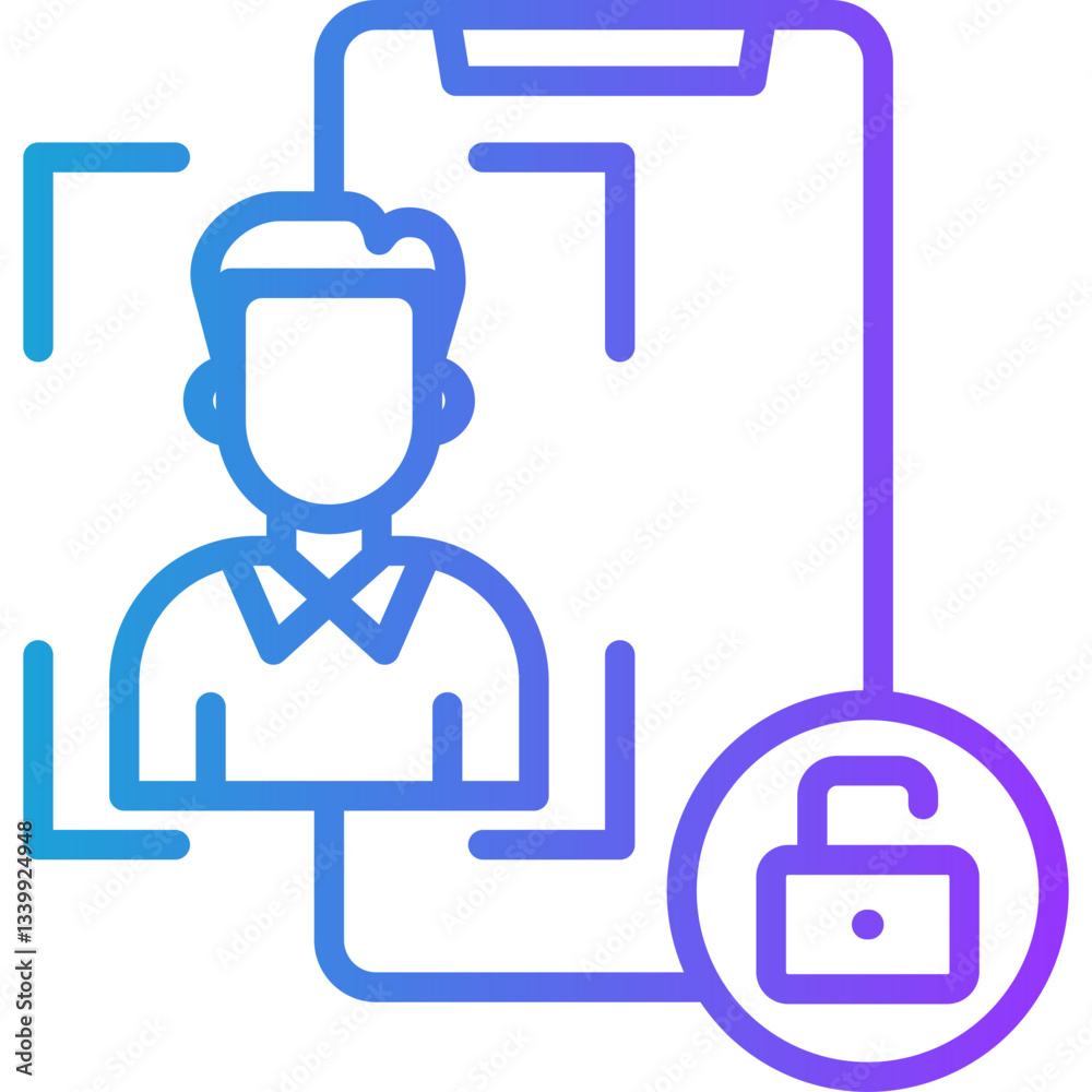 User Authentication line gradient icon User Authentication line gradient icon