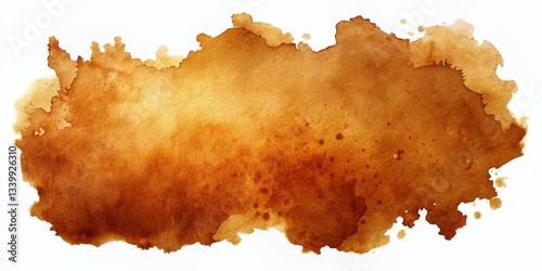 Abstract Brown Watercolor Stain Silhouette Background for Design Templates and Invitation Cards