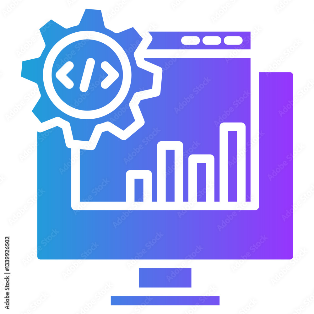 Software Development glyph gradient icon Software Development glyph gradient icon