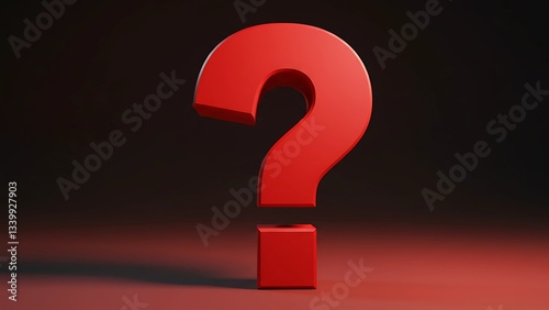 Obraz na płótnie red question mark on dark background 