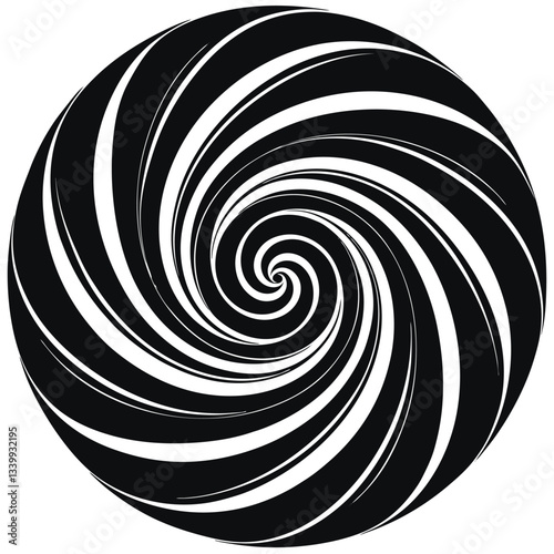 Swirl figure. Spiral abstract movement and hypnotic vortex, whirl and vortex dynamic icon design. Vector tornado spiral icons