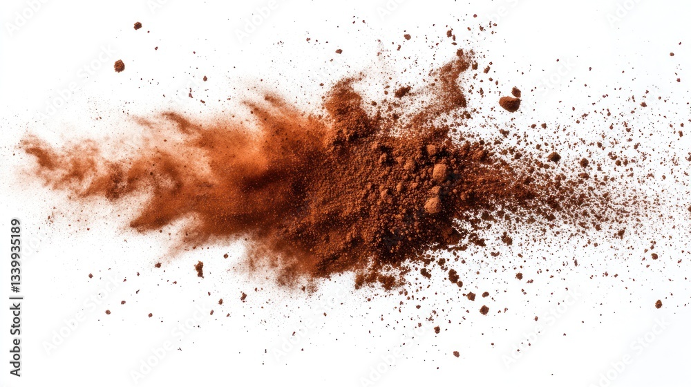 Cocoa Powder Explosion: A Burst of Rich Brown