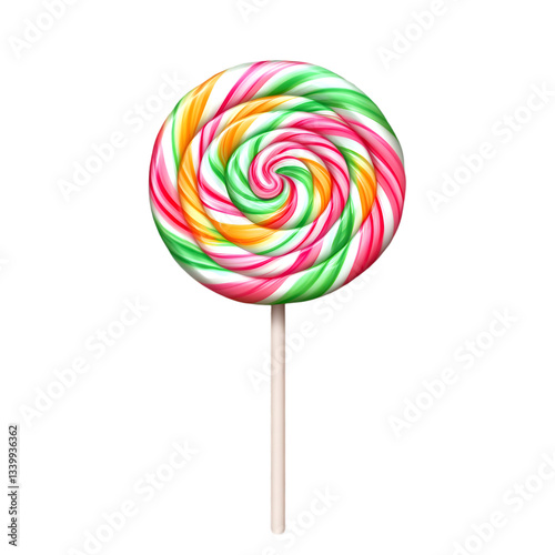 Wallpaper Mural Colorful lollipop with swirls on clear transparent background Png cut out Torontodigital.ca