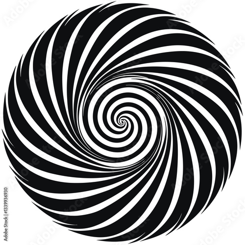 Black hole spiral space logo black silhouette vector