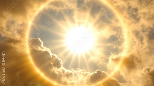 Sun Halo: Celestial Ring of Light in Sky