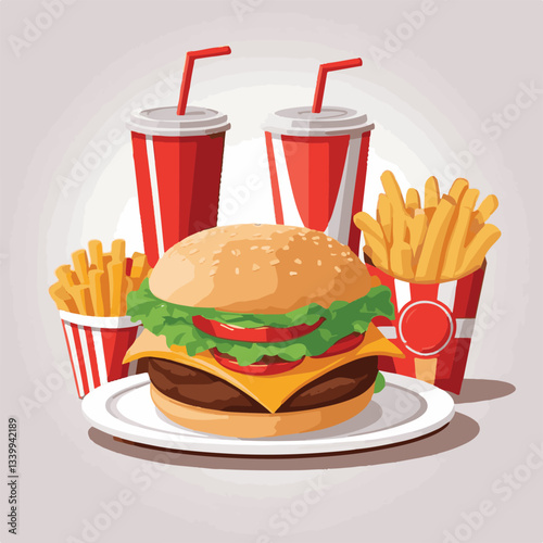 fastfood, fast, snack, food, meal, background, delicious, dinner, lunch, fat, american, unhealthy, burger, menu, restaurant, junk, isolated, meat, tasty, cheeseburger, set, hamburger, sandwich, cuisin