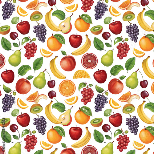 seamless pattern with fruits, seamless background with fruits, seamless pattern with fruit, pattern design