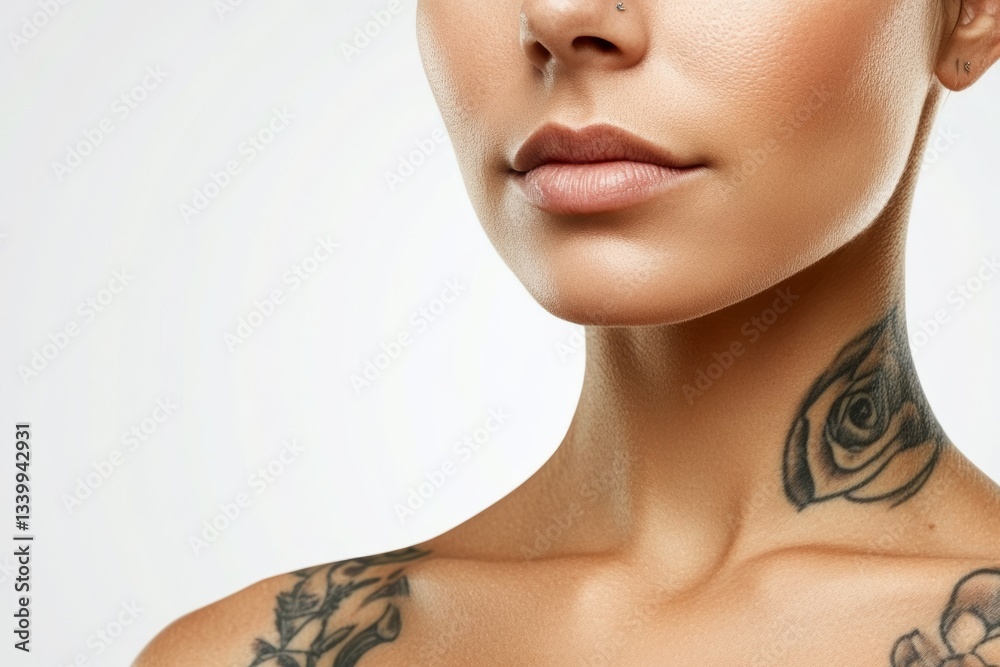 Full Tattooed Bride Posing On Wedding Day --ar 32 Full Tattooed Bride Posing On Wedding Day --ar 32