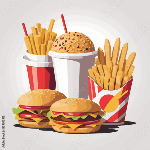 fastfood, fast, snack, food, meal, delicious, burger, lunch, background, dinner, american, meat, unhealthy, menu, restaurant, set, cheeseburger, junk, isolated, hamburger, fat, eat, sandwich, tasty, c