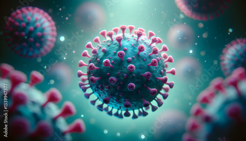 Wallpaper Mural Hepatitis c virus close-up pathogenic bacterium suitable for medical concepts Torontodigital.ca