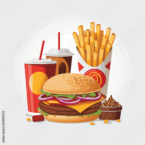 fastfood, fast, snack, food, meal, delicious, burger, lunch, background, dinner, american, meat, unhealthy, menu, restaurant, set, cheeseburger, junk, isolated, hamburger, fat, eat, sandwich, tasty, c