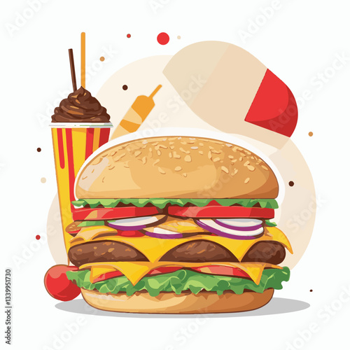 fastfood, fast, snack, food, meal, delicious, burger, lunch, background, dinner, american, meat, unhealthy, menu, restaurant, set, cheeseburger, junk, isolated, hamburger, fat, eat, sandwich, tasty, c