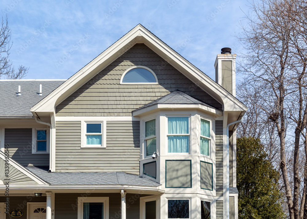 Elegant gable-roofed home with a charming bay window in Brighton, Massachusetts, USA
Elegant gable-roofed home with a charming bay window in Brighton, Massachusetts, USA