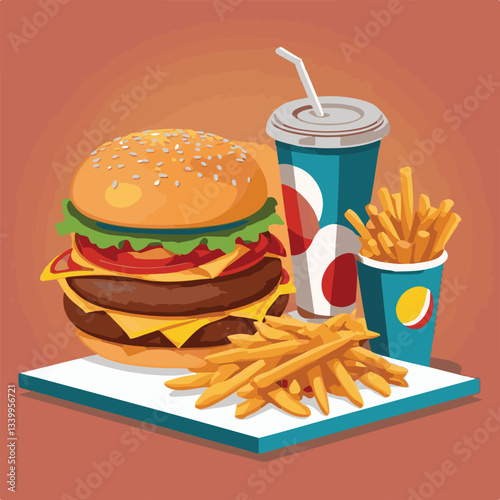 fastfood, fast, snack, food, meal, delicious, burger, lunch, background, dinner, american, meat, unhealthy, menu, restaurant, set, cheeseburger, junk, isolated, hamburger, fat, eat, sandwich, tasty, c