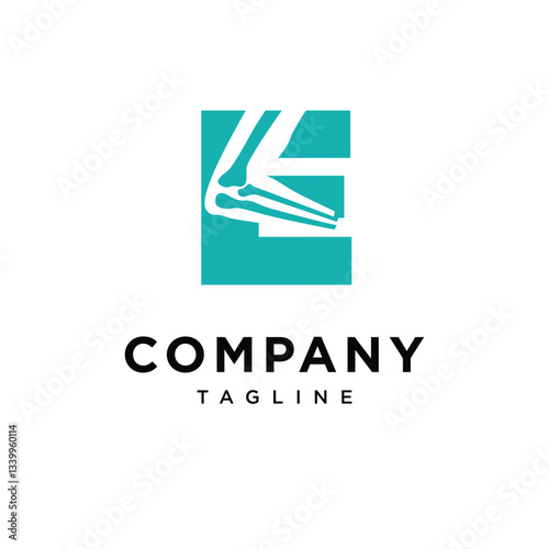 Letter E Elbow surgery Logo Icon Vector