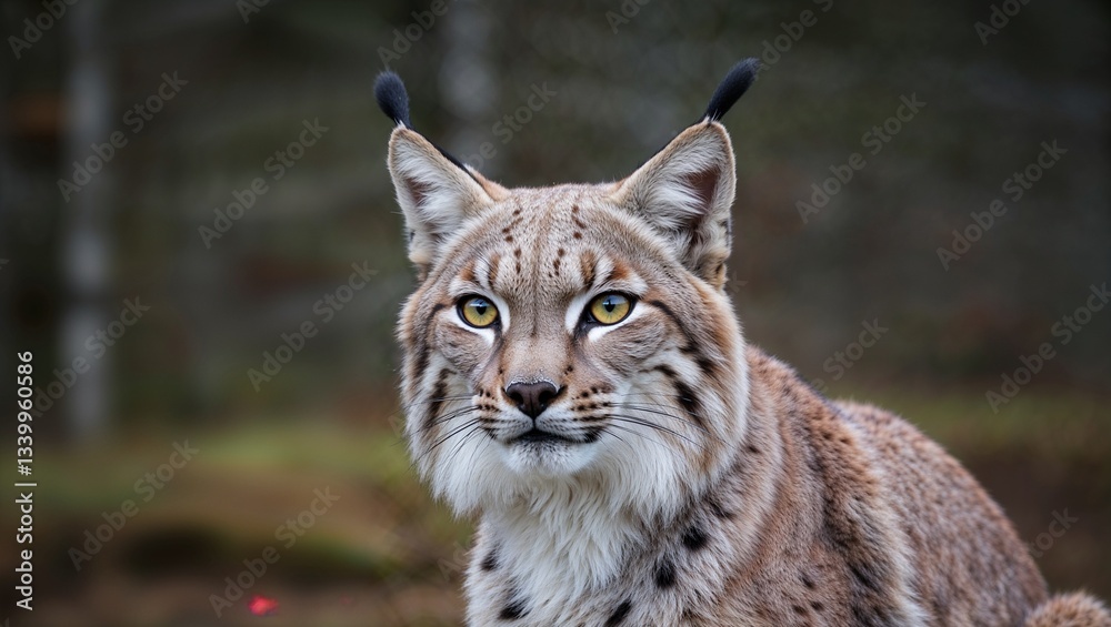 close-up of a lynx showcasing its beautiful yellow eyes. close-up of a lynx showcasing its beautiful yellow eyes.