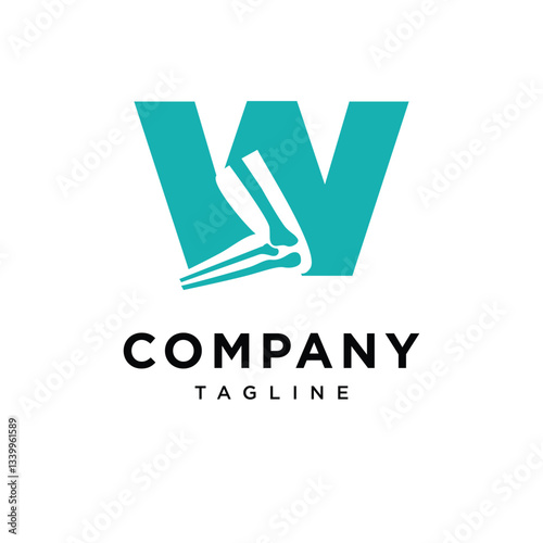 Letter W Elbow surgery Logo Icon Vector