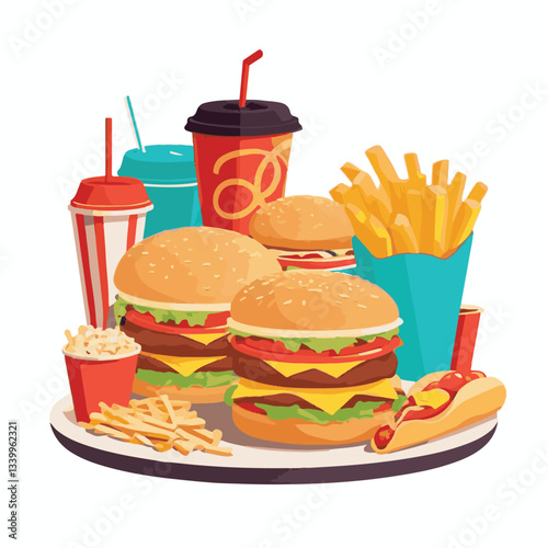 fastfood, fast, snack, meal, food, lunch, burger, dinner, background, delicious, meat, american, menu, unhealthy, restaurant, isolated, cheeseburger, junk, set, hamburger, fat, sandwich, tasty, eat, c
