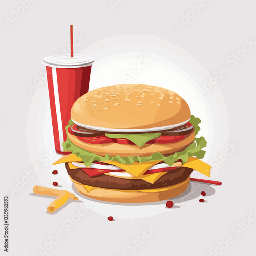 fastfood, fast, snack, meal, food, lunch, burger, dinner, background, delicious, meat, american, menu, unhealthy, restaurant, isolated, cheeseburger, junk, set, hamburger, fat, sandwich, tasty, eat, c