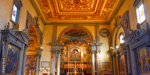 Tableau sur toile Innenansicht der San Marco Kirche in der Altstadt von Florenz (Italien)