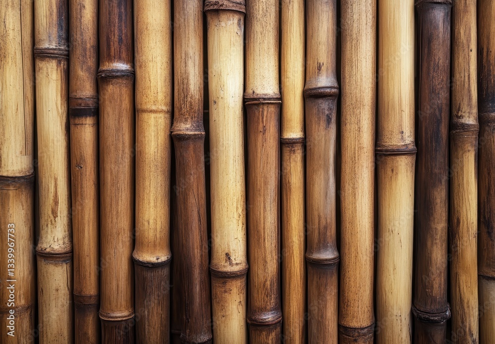 Close-up view of bamboo stalks forming a natural textured background. Close-up view of bamboo stalks forming a natural textured background.