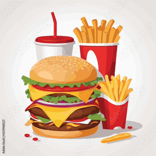 fastfood, fast, snack, meal, food, lunch, burger, dinner, background, delicious, meat, american, menu, unhealthy, restaurant, isolated, cheeseburger, junk, set, hamburger, fat, sandwich, tasty, eat, c
