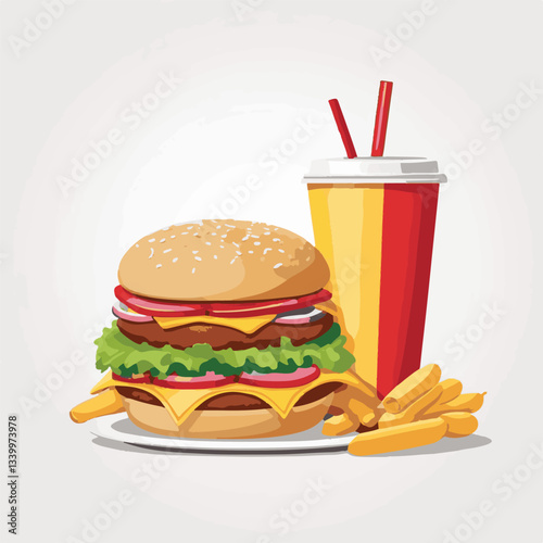 fastfood, fast, snack, meal, food, lunch, burger, dinner, background, delicious, meat, american, menu, unhealthy, restaurant, isolated, cheeseburger, junk, set, hamburger, fat, sandwich, tasty, eat, c