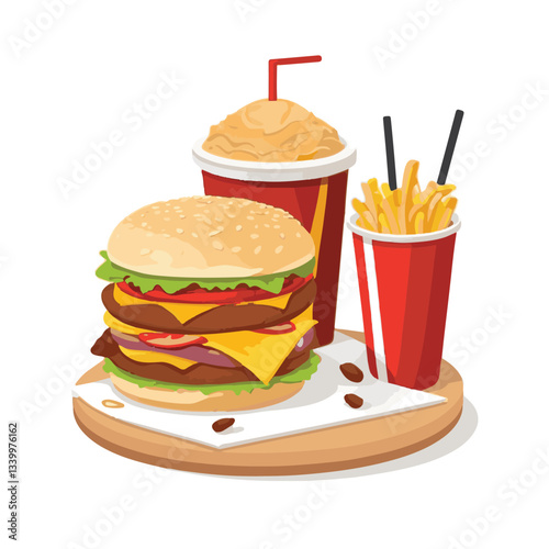 fastfood, fast, snack, meal, food, lunch, burger, dinner, background, delicious, meat, american, menu, unhealthy, restaurant, isolated, cheeseburger, junk, set, hamburger, fat, sandwich, tasty, eat, c