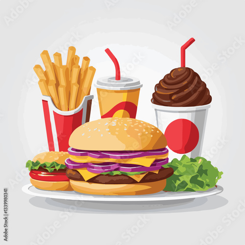 fastfood, fast, snack, meal, food, lunch, burger, dinner, background, delicious, meat, american, menu, unhealthy, restaurant, isolated, cheeseburger, junk, set, hamburger, fat, sandwich, tasty, eat, c
