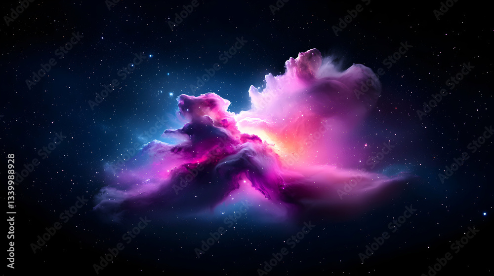 Cosmic Energy Burst Nebula in Space Digital Art Cosmic Energy Burst Nebula in Space Digital Art