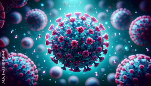 Hepatitis c virus close-up pathogenic bacterium suitable for medical concepts