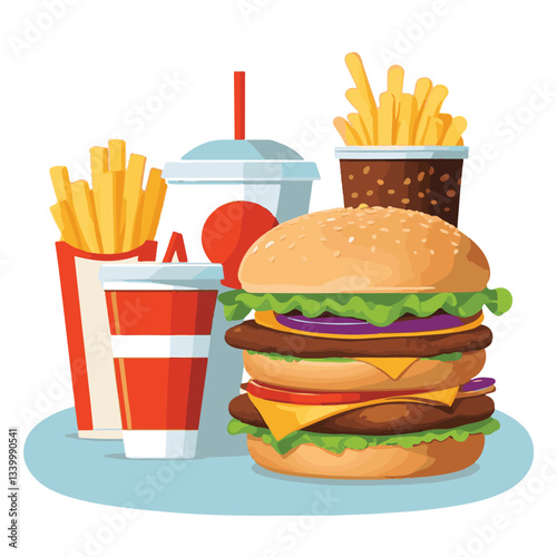 fastfood, fast, snack, meal, food, lunch, burger, dinner, background, delicious, meat, american, menu, unhealthy, restaurant, isolated, cheeseburger, junk, set, hamburger, fat, sandwich, tasty, eat, c