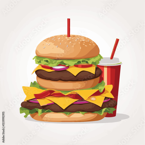 fastfood, fast, snack, meal, food, lunch, burger, dinner, background, delicious, meat, american, menu, unhealthy, restaurant, isolated, cheeseburger, junk, set, hamburger, fat, sandwich, tasty, eat, c