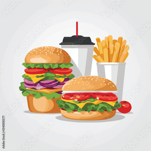 fastfood, fast, snack, meal, food, lunch, burger, dinner, background, delicious, meat, american, menu, unhealthy, restaurant, isolated, cheeseburger, junk, set, hamburger, fat, sandwich, tasty, eat, c