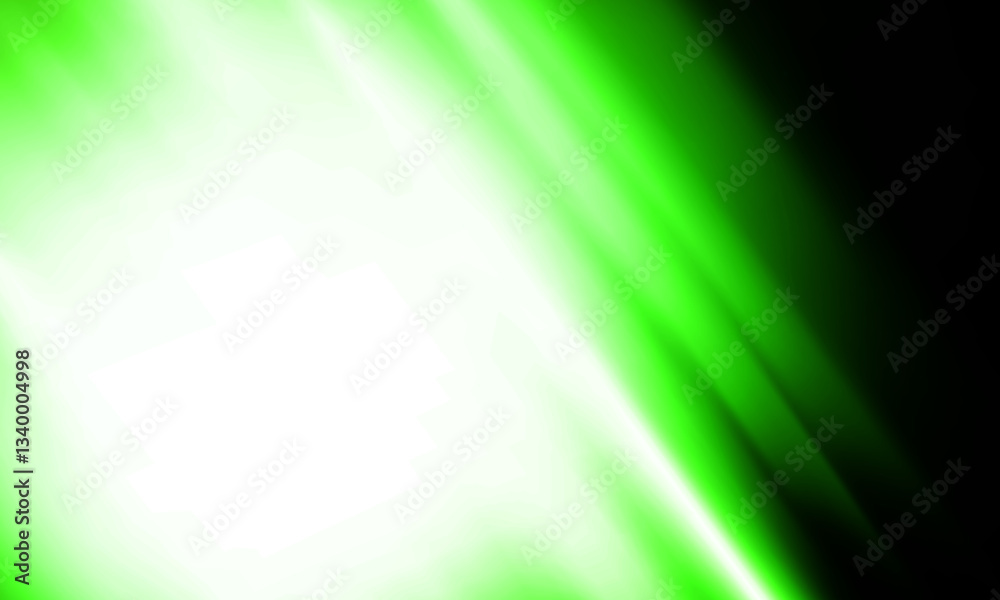 Abstract effect bright shiny green. copy space light background.