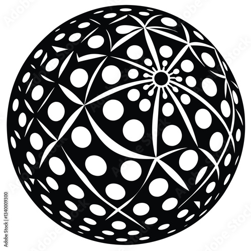 Dotted halftone 3d sphere. Striped, dotted and checkered 3d spheres, abstract sphere balls. Minimalistic halftone spherical isolated vector symbols