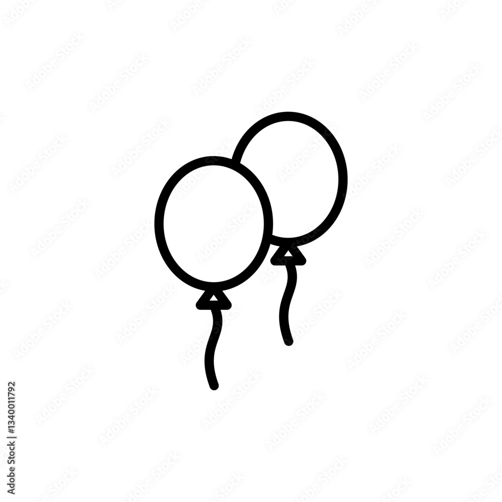 Balloon icon logo design. Party balloon sign and symbol Balloon icon logo design. Party balloon sign and symbol