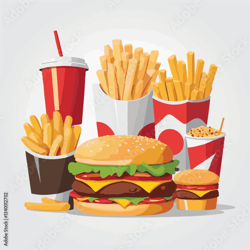fastfood, fast, snack, meal, food, lunch, burger, dinner, background, delicious, meat, american, menu, unhealthy, restaurant, isolated, cheeseburger, junk, set, hamburger, fat, sandwich, tasty, eat, c