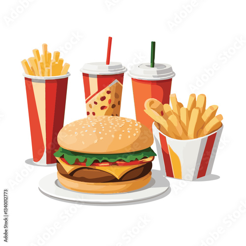 fastfood, fast, snack, meal, food, lunch, burger, dinner, background, delicious, meat, american, menu, unhealthy, restaurant, isolated, cheeseburger, junk, set, hamburger, fat, sandwich, tasty, eat, c