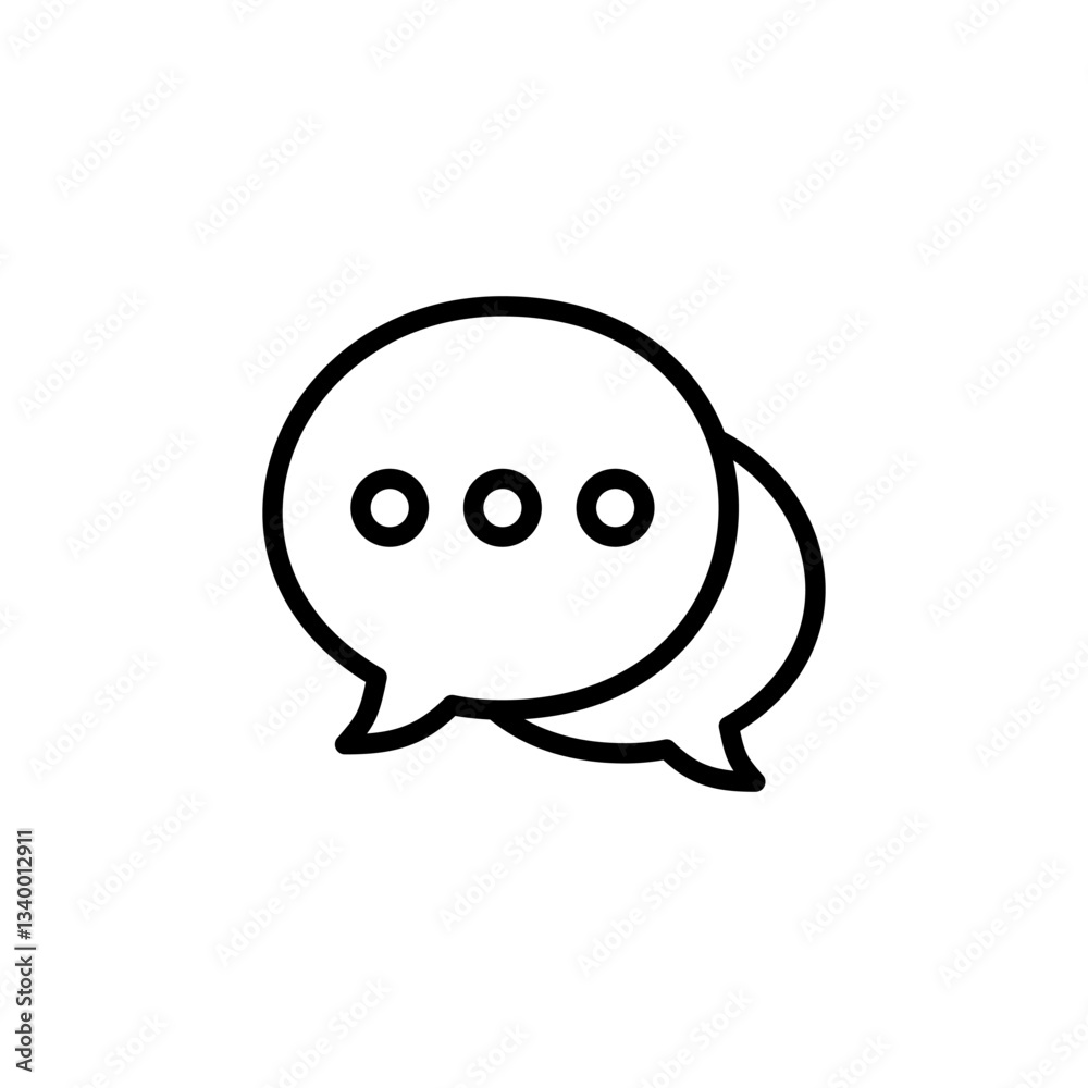 Chat icon logo design. speech bubble sign and symbol. comment icon. message Chat icon logo design. speech bubble sign and symbol. comment icon. message