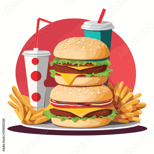 fastfood, fast, snack, meal, food, lunch, burger, dinner, background, delicious, meat, american, menu, unhealthy, restaurant, isolated, cheeseburger, junk, set, hamburger, fat, sandwich, tasty, eat, c