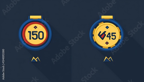 Achievement Medals: Digital Awards Design.