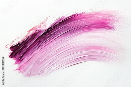Streaks of colorful brushstrokes on white background. AI generated