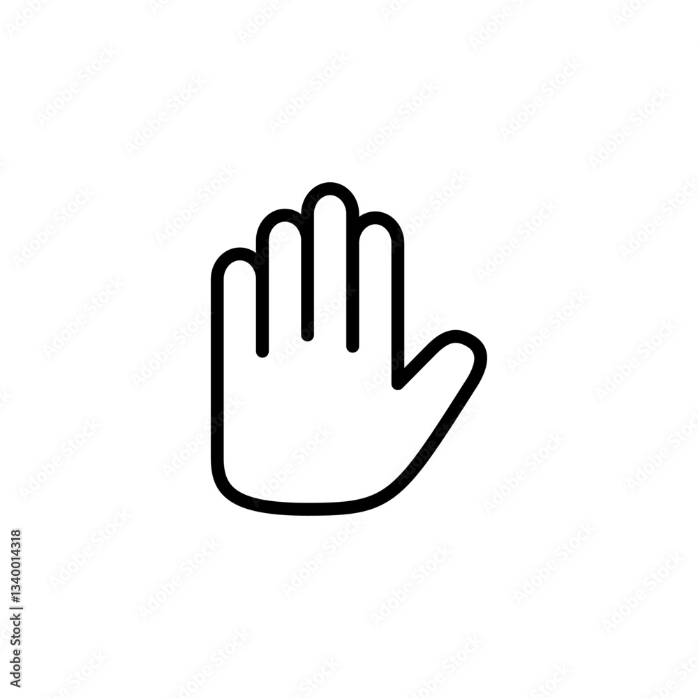 Hand icon logo design. hand sign and symbol. palm Hand icon logo design. hand sign and symbol. palm