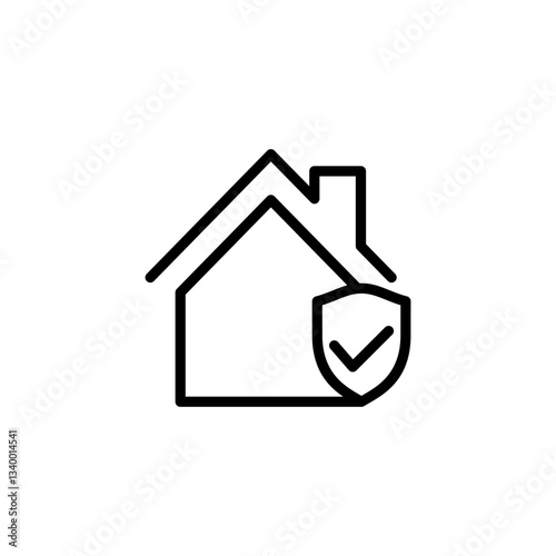 home insurance icon logo design. home protection sign and symbol
