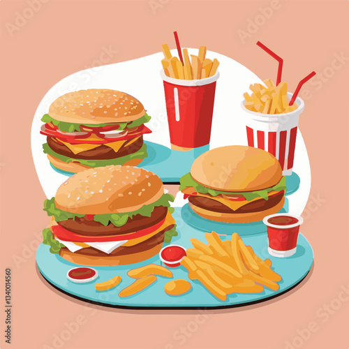 fastfood, fast, snack, meal, food, lunch, burger, dinner, background, delicious, meat, american, menu, unhealthy, restaurant, isolated, cheeseburger, junk, set, hamburger, fat, sandwich, tasty, eat, c